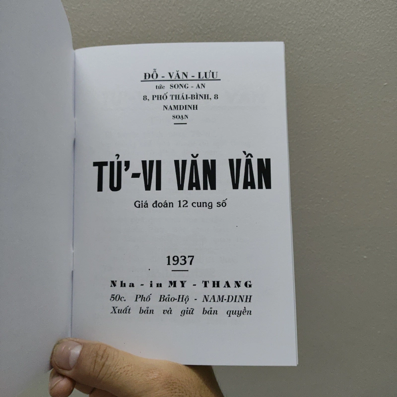Tử Vi Văn Vần - Đỗ Văn Lưu tức Song An 477359