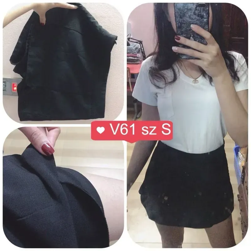 V61. Quần váy đen size S 1037793