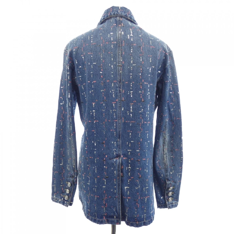 CHANEL METIERS D’ART LOOK 38 P75259V66855 23A Áo khoác denim - Hàng hiệu Authentic 809311