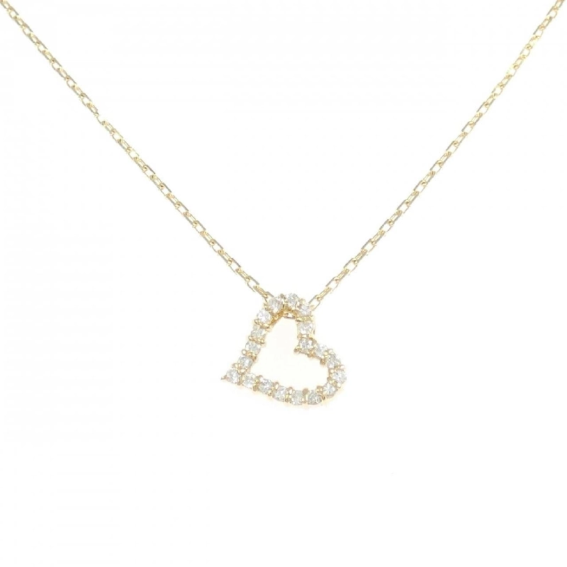 K18YG Dây chuyền kim cương hình trái tim - Hàng hiệu Chính hãng 861333