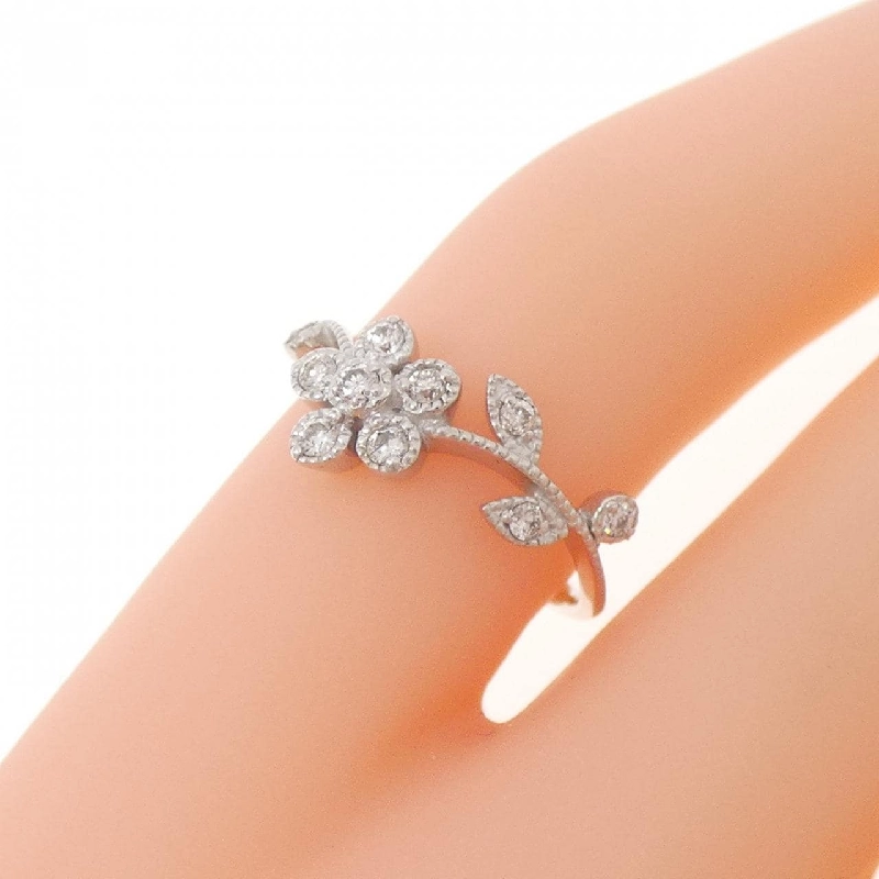 Nhẫn hồng ngọc kim cương K18WG 0.13CT 667679