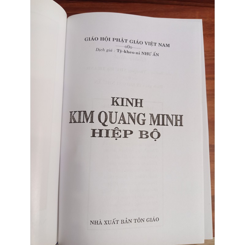 Kinh Kim Quang Minh Hiệp Bộ ( bản lớn + bìa da ) - Dịch giả :  Ni Trưởng Như Ấn 148433