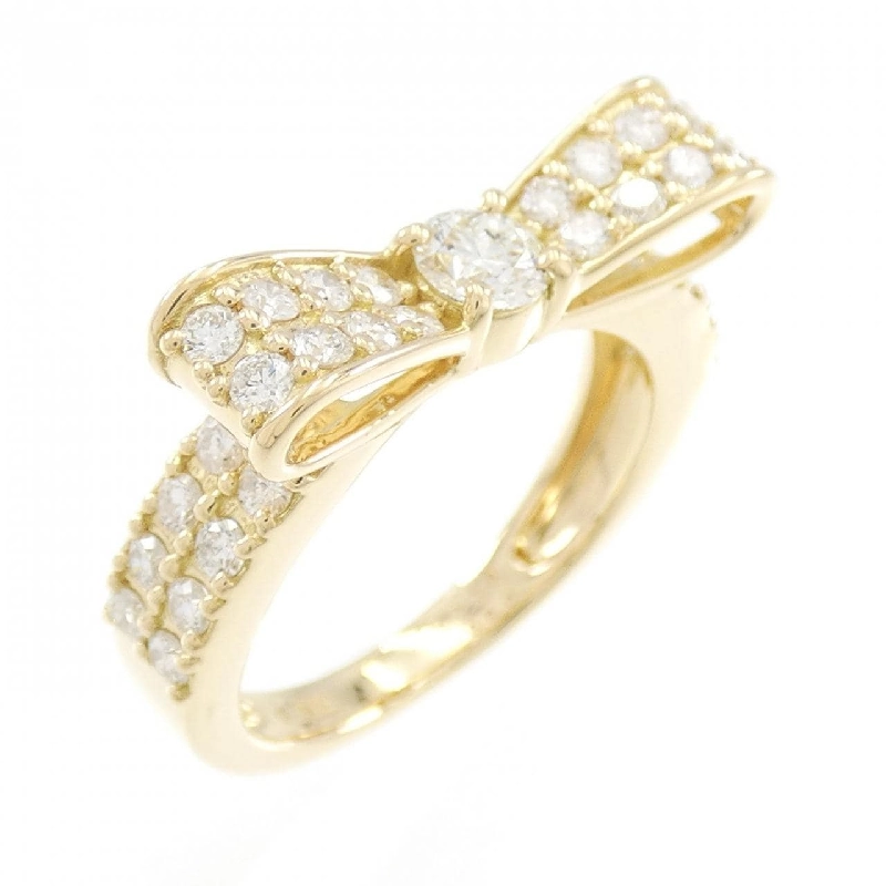 Nhẫn kim cương K18YG hình ruy băng 0.218CT 673650