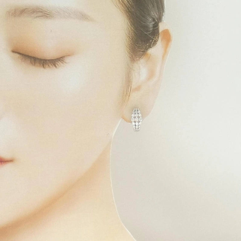 K18WG Bông tai kim cương hình vòng 1.00CT - Hàng hiệu Chính hãng 874237