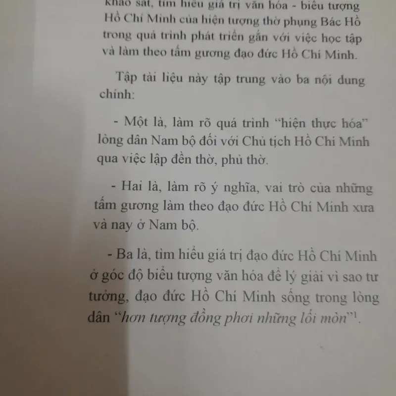 Biểu tượng HỒ CHÍ MINH trong lòng dân Nam Bộ qua việc thờ phụng. Tg. Hà T. Thanh Thủy 798805