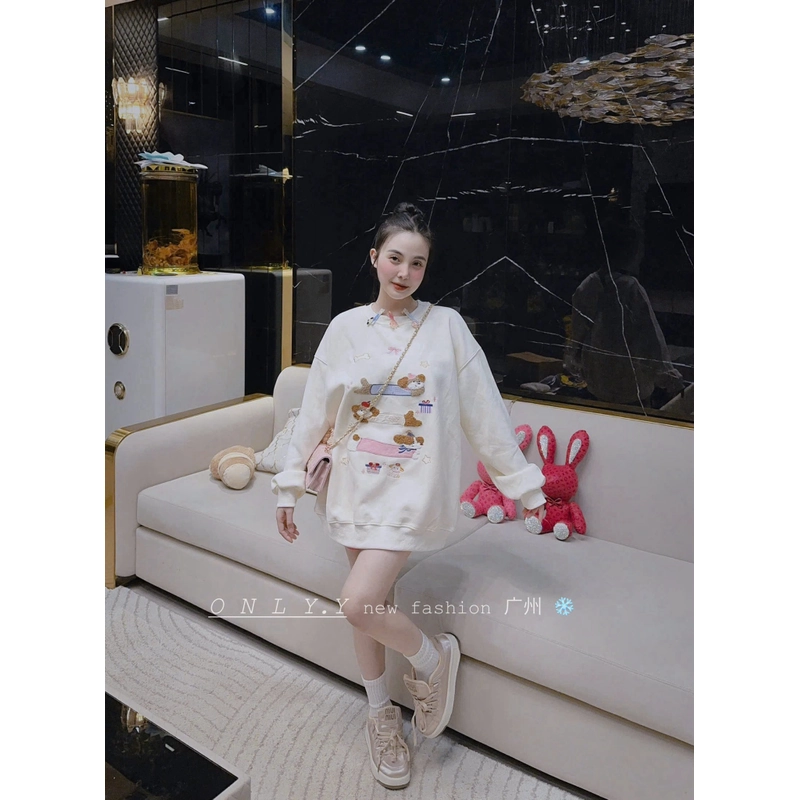 Áo sweater nỉ bông hình xinh xắn  279103