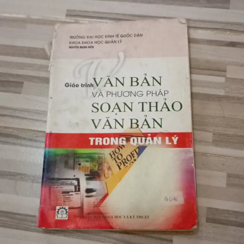 Giáo trình soạn thảo văn bản trong quản lý  971328