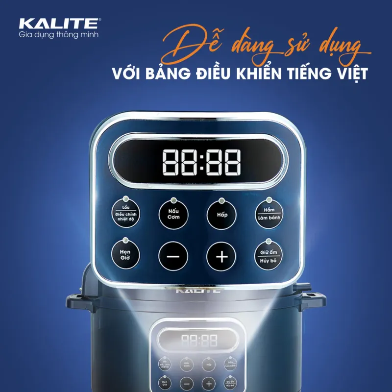⚡ KALITE KPC4066 – Nồi áp suất 4in1, hầm, nấu, hấp, giữ trọn dinh dưỡng! 707715