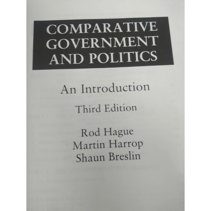 COMPARATIVE GOVERNMENT AND POLITICS 498927