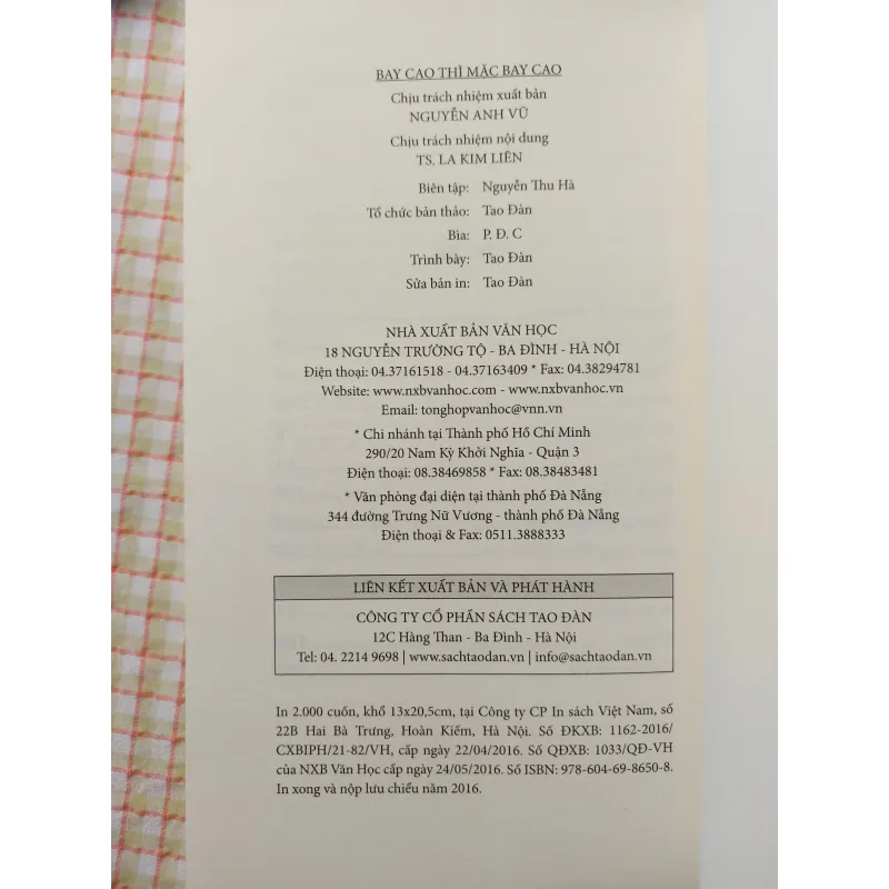 [Tao Đàn] - BAY CAO THÌ MẶC BAY CAO • Tập Truyện Ngắn • NGUYỄN TRÍ 751850