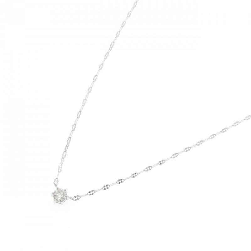 K18WG Solitaire Diamond Necklace 0.305CT - Hàng hiệu Authentic 856515