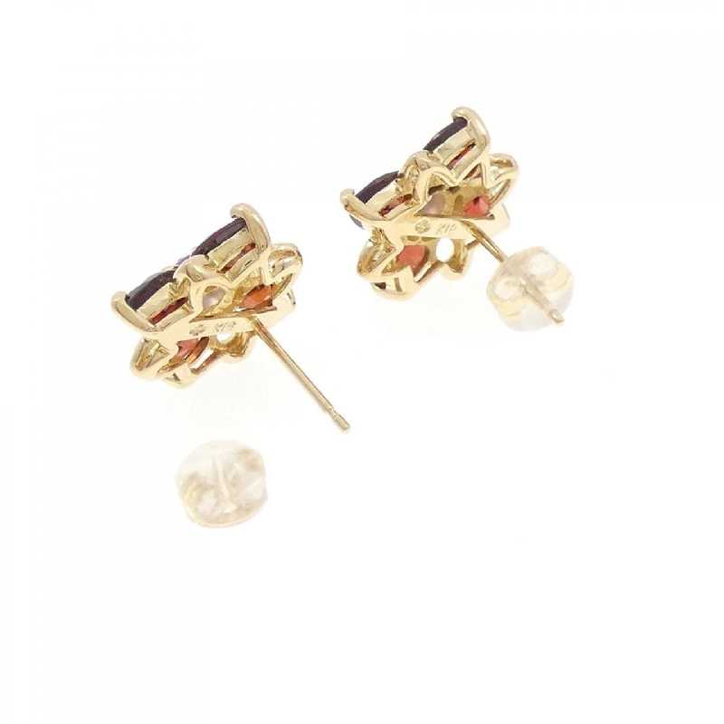 K18YG Hoa Amethyst Bông Tai - Hàng hiệu Chính hãng 869950