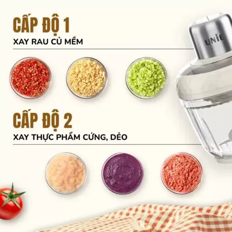 Máy xay thịt UNIE UM366 dung tích 2,5L, 2 cối xay thủy tinh 574464