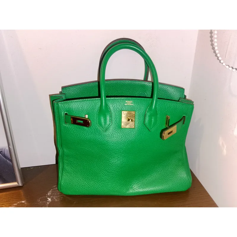 Túi xách Hermes da xanh lá cho nữ  598840