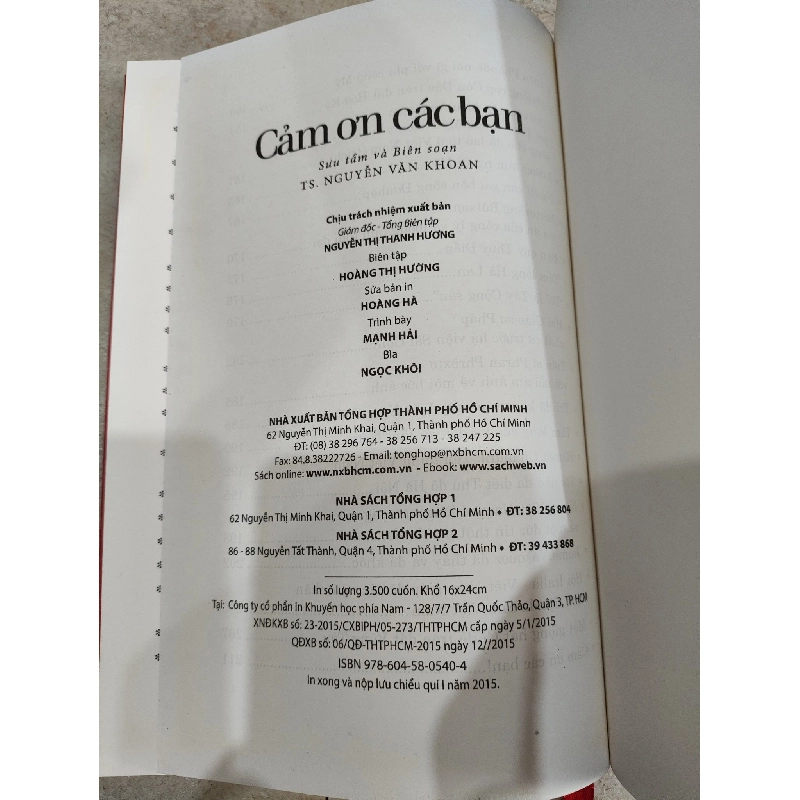 Cảm Ơn Các Bạn - TS. Nguyễn Văn Khoan 1007242