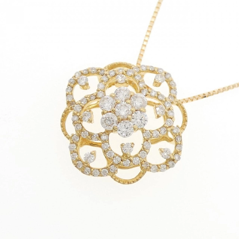 K18YG Hoa Kim Cương Dây Chuyền 0.67CT - Hàng hiệu Chính hãng 857508