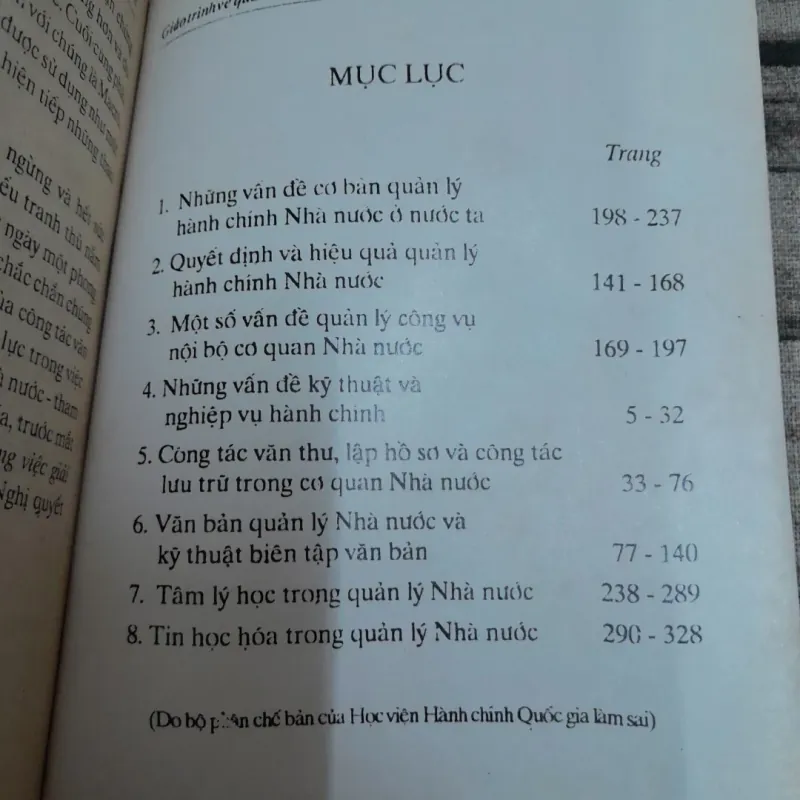 Học viện hành chính QG- Giáo trình Quản lý Nhà Nước cho Ngạch chuyên viên. X bản 1994 781409