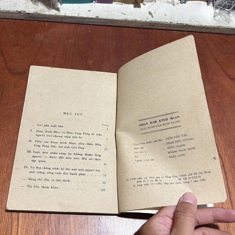 II Sách 8x: Trường Ca Ê Đê - KHAN ĐAM KTEH MLAN - Y YNG (Kể) - 1983 1012807