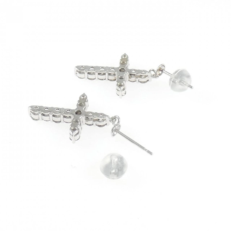 K18WG Bông tai kim cương chéo 1.00CT - Hàng hiệu Chính hãng 869426