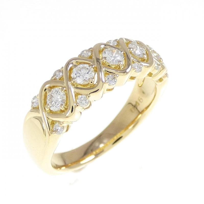 Nhẫn kim cương K18YG 0.46CT 671043