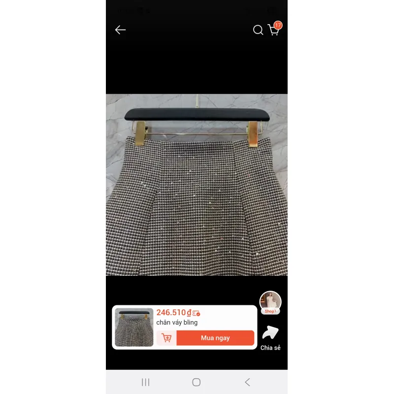 Chân váy ngắn , bling , có quần bảo hộ , từ 45 - 50kg  992495