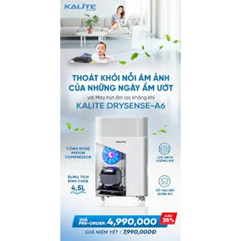 Máy hút ẩm Kalite DrySense-A6 738309
