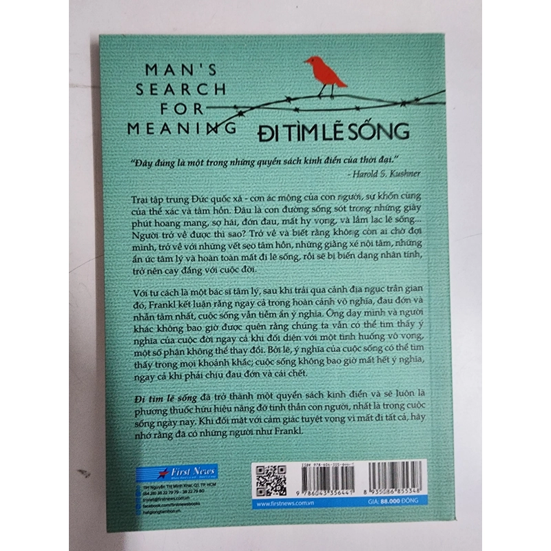 Sách Đi tìm lẽ sống của Viktor Frankl mới 95% 503524