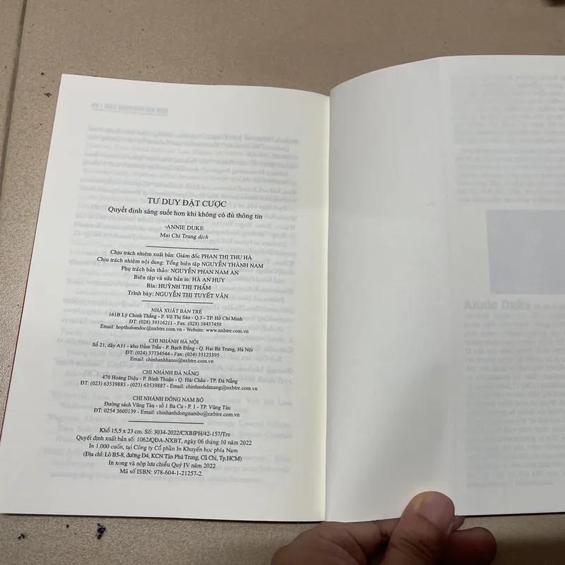 Tư duy đặt cược - Quyết định sáng suốt hơn khi không có đủ thông tin (c43) 675076