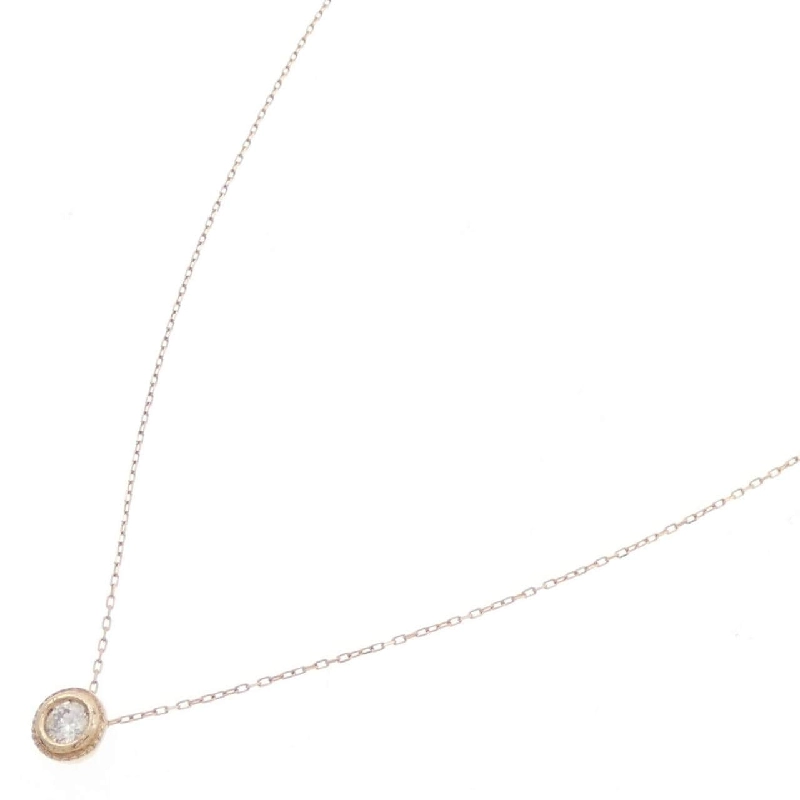 K18PG Solitaire Dây chuyền kim cương 0.10CT - Hàng hiệu Chính hãng 860825