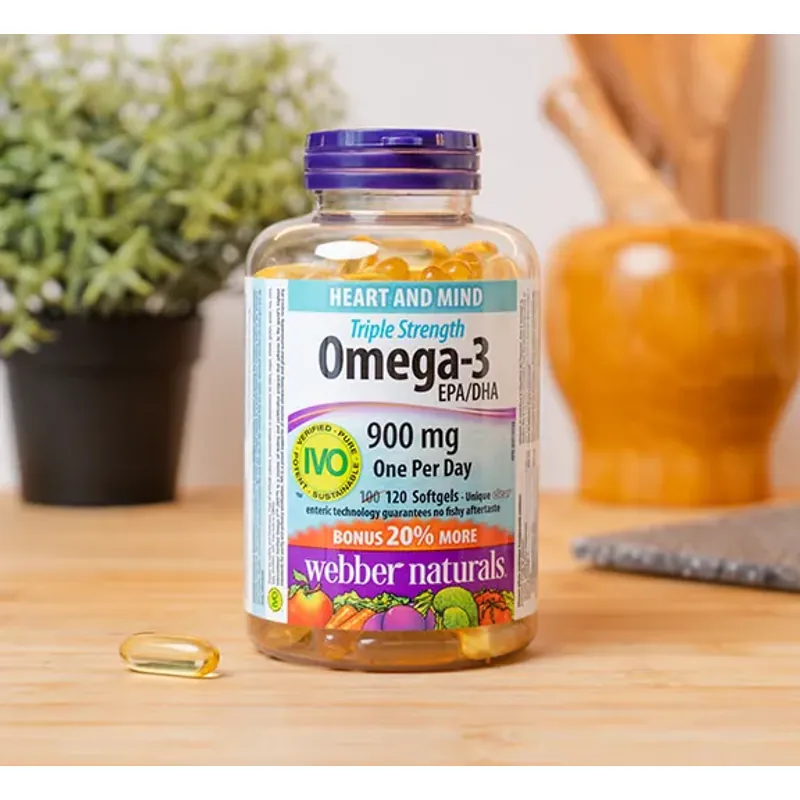 (Hàng CTY mới) Dầu cá Omega Webber Naturals nhập khẩu Canada hộp 120 viên 735869