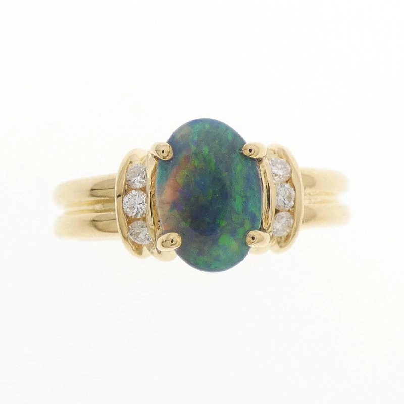 Nhẫn opal đen 750YG - Hàng hiệu Authentic 852890