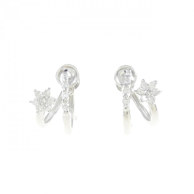 K18WG/K14WG Bông tai hoa kim cương - Hàng hiệu Authentic 873024