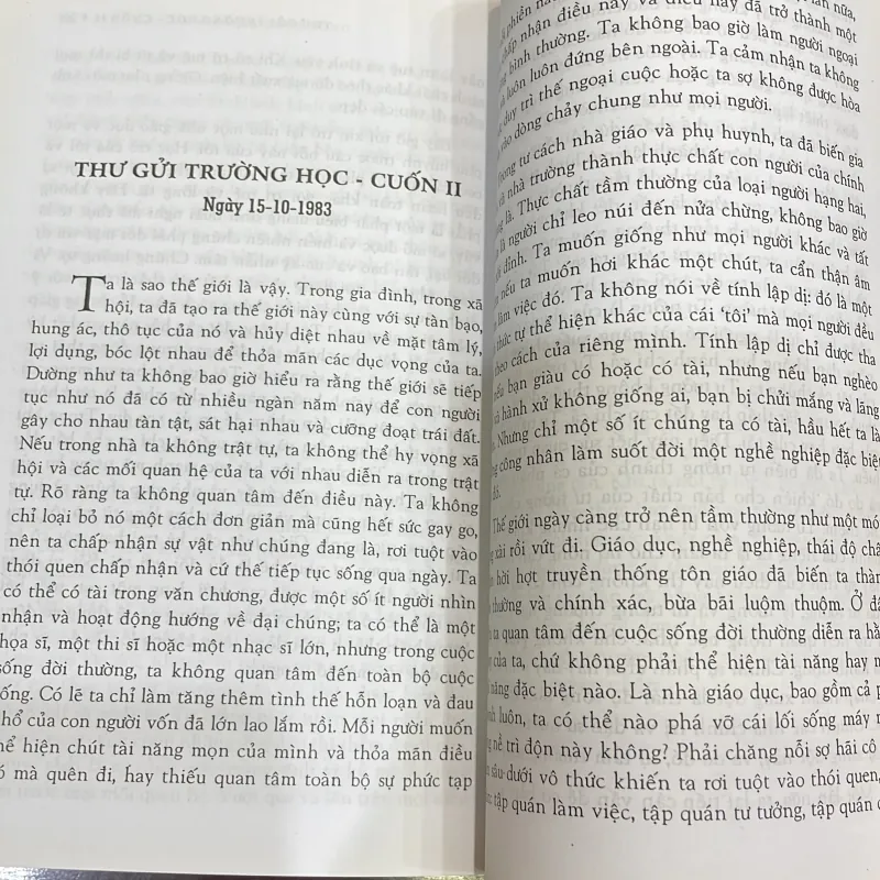 Giáo dục và ý nghĩa cuộc sống . Phụ lục thư gửi trường học - Krishnamurti - sưu tầm  1040574
