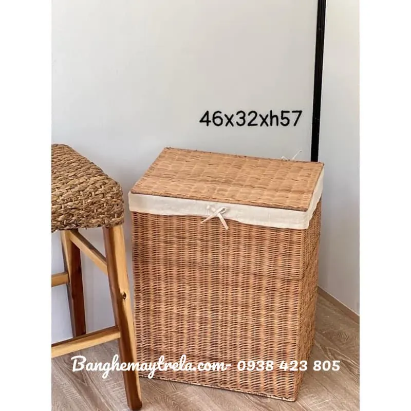 Giỏ đựng đồ mây tre đan hình vuông 763687