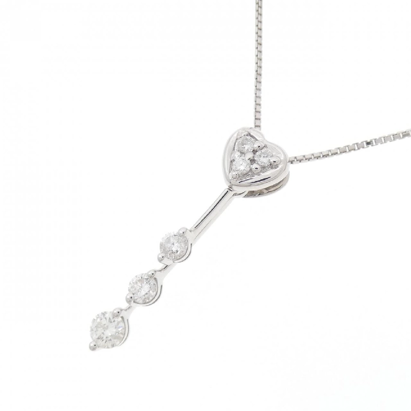 K18WG Dây chuyền kim cương hình trái tim 0.35CT - Hàng hiệu Chính hãng 864414