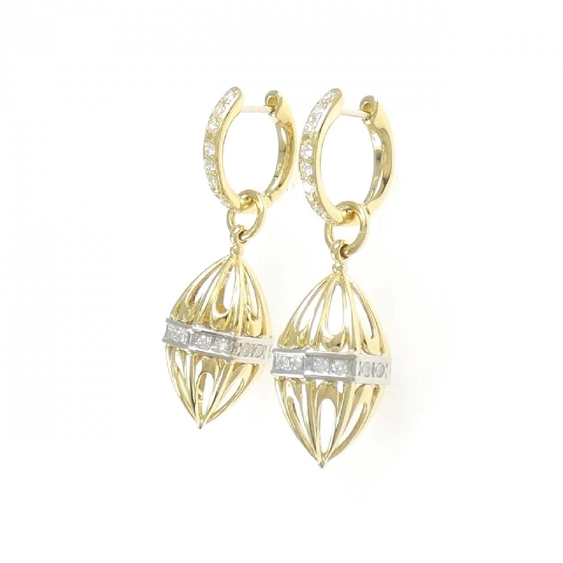 K18YG/PT900 2WAY Bông tai kim cương 0.60CT - Hàng hiệu Chính hãng 869375