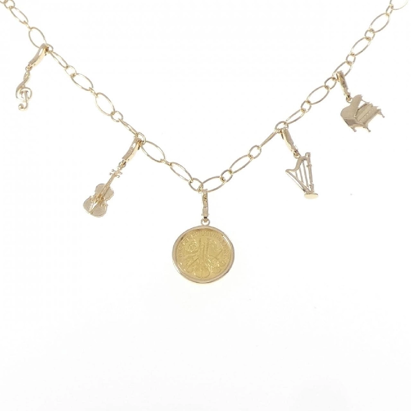 K18YG(枠) Dây chuyền đồng xu - Hàng hiệu Authentic 858618