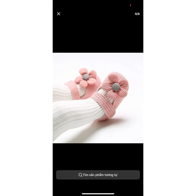 Giày vải đế mềm đính hoa xinh xắn cho bé tập đi 6-18 tháng 795641