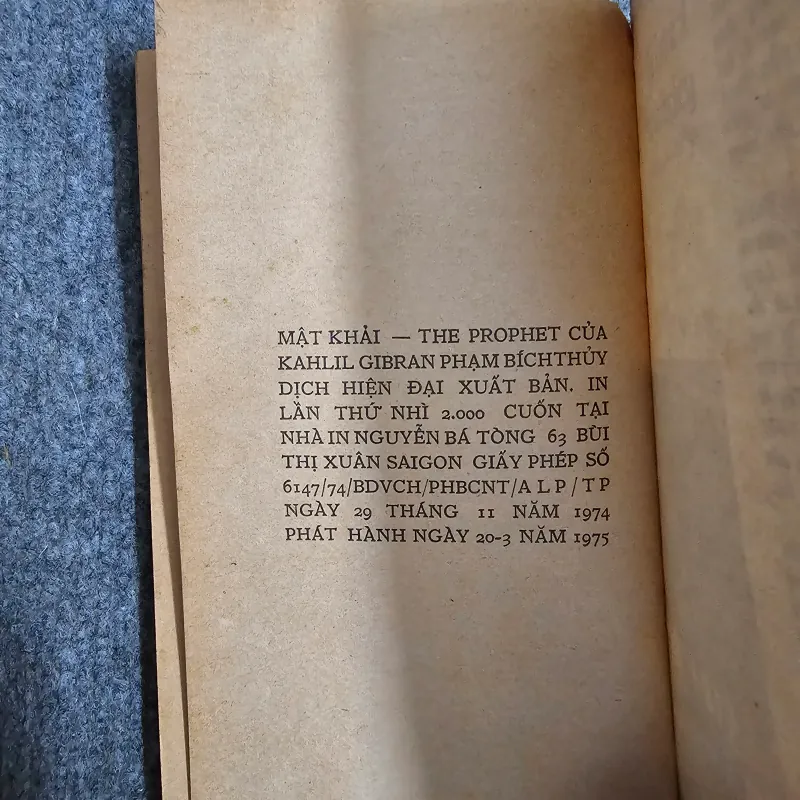 Mật khải - Kahil Gibran - xb 1975 990952
