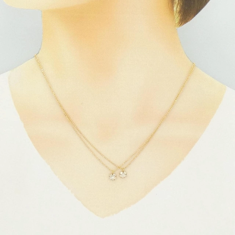 K18YG Dây chuyền kim cương 0.40CT - Hàng hiệu Chính hãng 856334