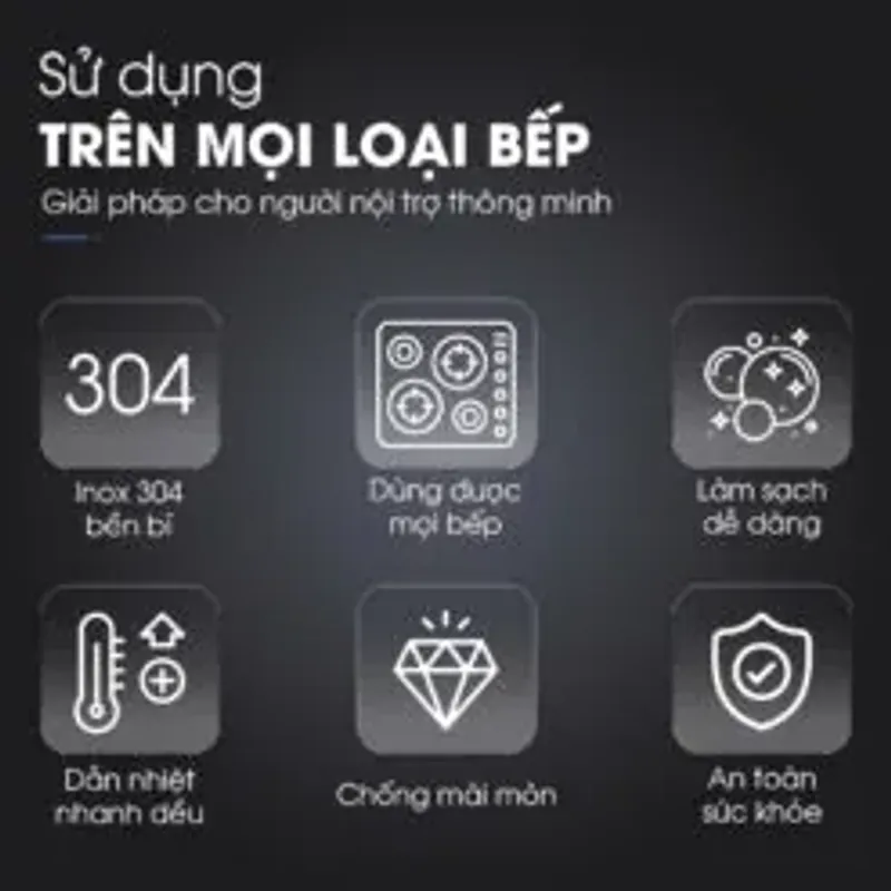 🌟 KSP1601 – Quánh inox 3 lớp đa năng, dùng cho mọi loại bếp – bếp từ, gas, hồng ngoại! 708678