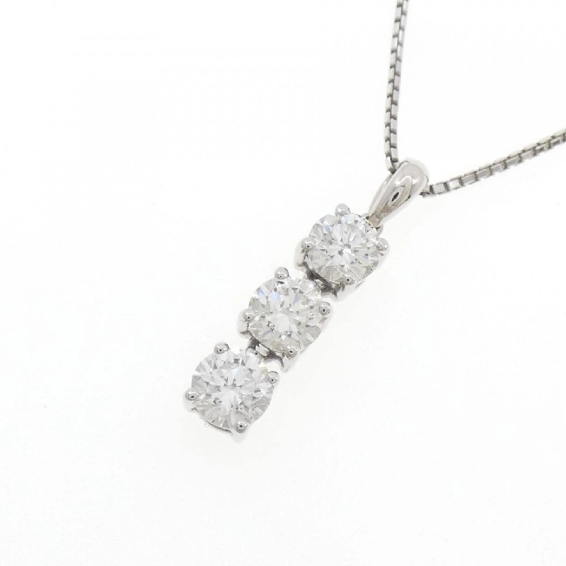 Dây chuyền kim cương ba viên PT900/PT850 1.18CT - Hàng hiệu Chính hãng 848616