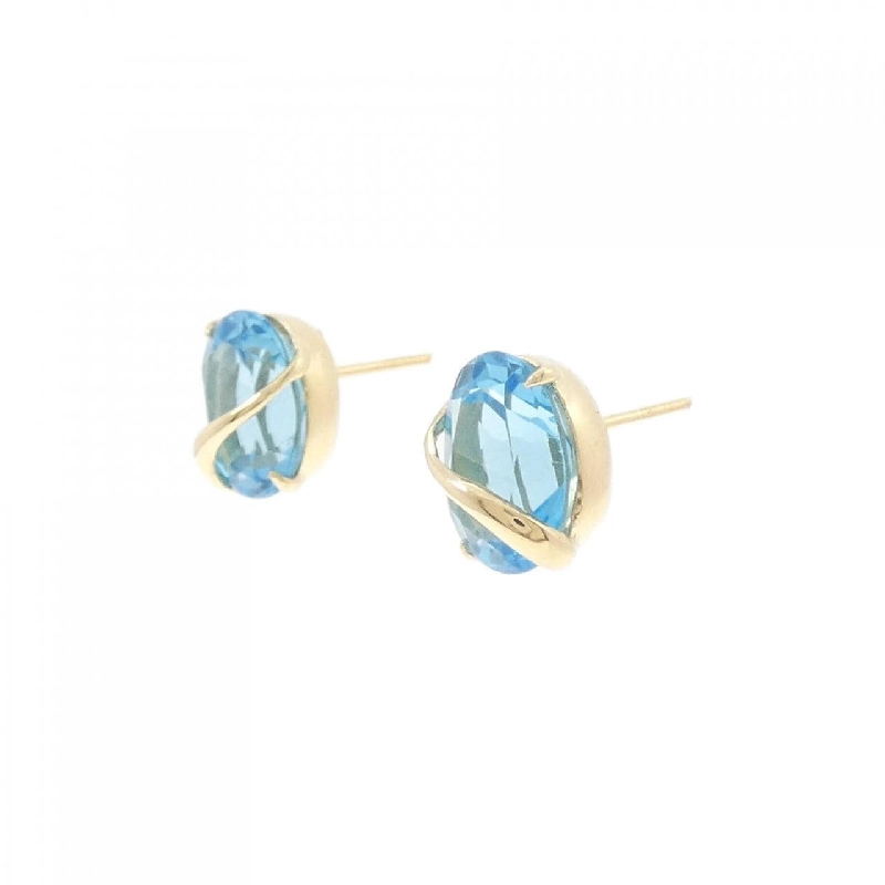 K18YG Blue Topaz Bông tai - Hàng hiệu Chính hãng 870873