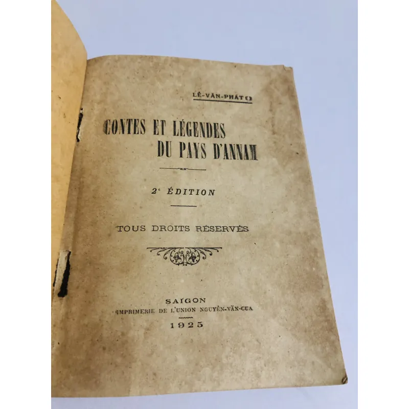 CONTES ET LÉGENDES DU PAYS D’ANNAM (Lê Văn Phát) 1925 752731