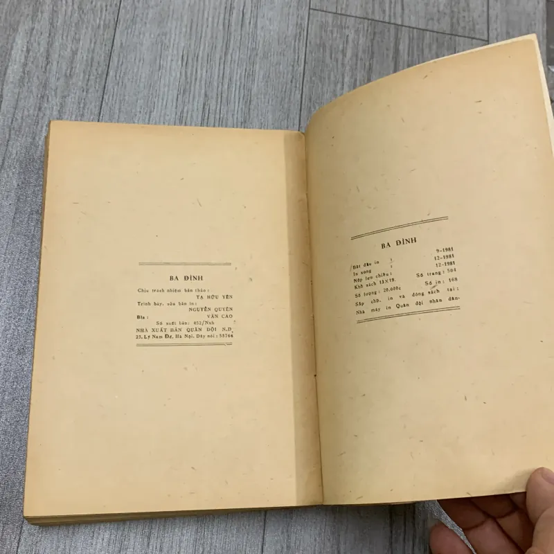 Ba đình, tiểu thuyết lịch sử - thái vũ. 10a2.  1025699