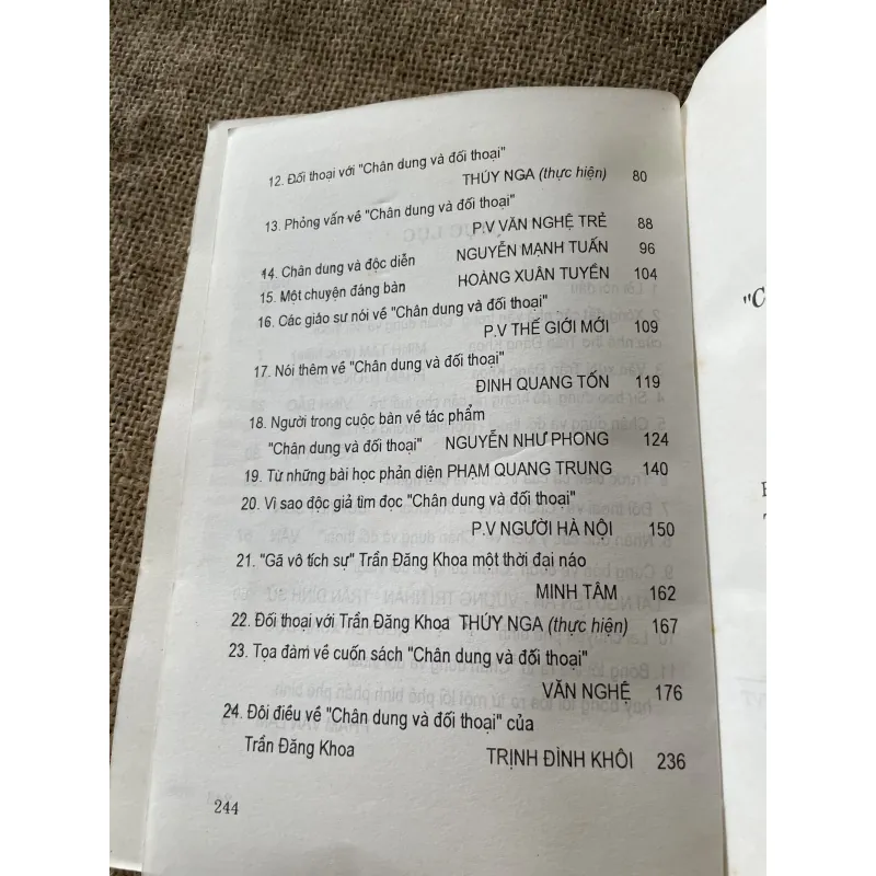 Xung quanh cuốn CHÂN DUNG VÀ ĐỐI THOẠI Của TRẦN ĐẰNG KHOA  796869