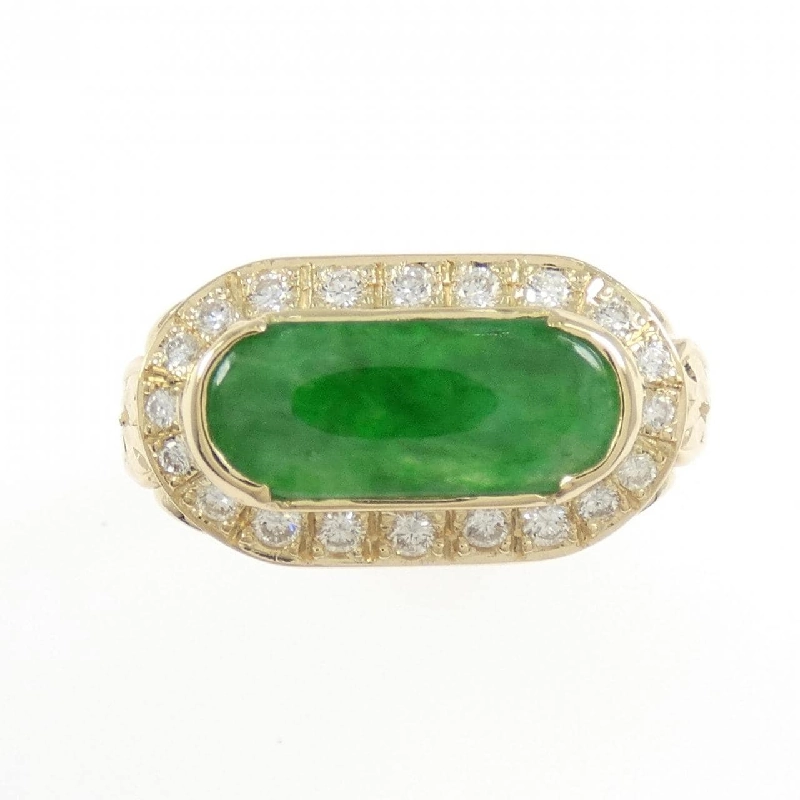 Nhẫn Ngọc Bích K18YG - Hàng hiệu Chính hãng 851895