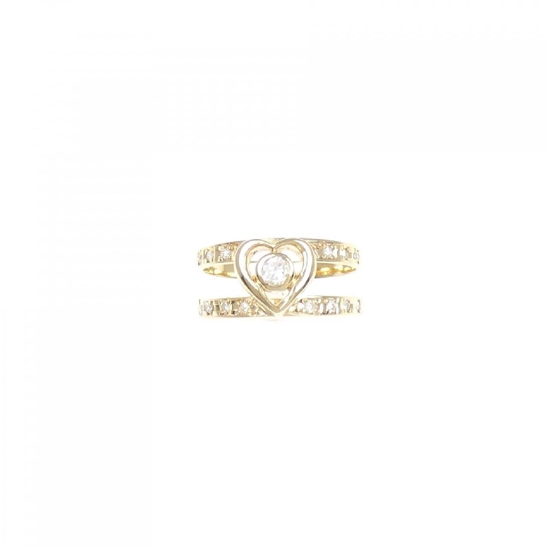 Nhẫn kim cương hình trái tim K18YG 0.13CT 672602