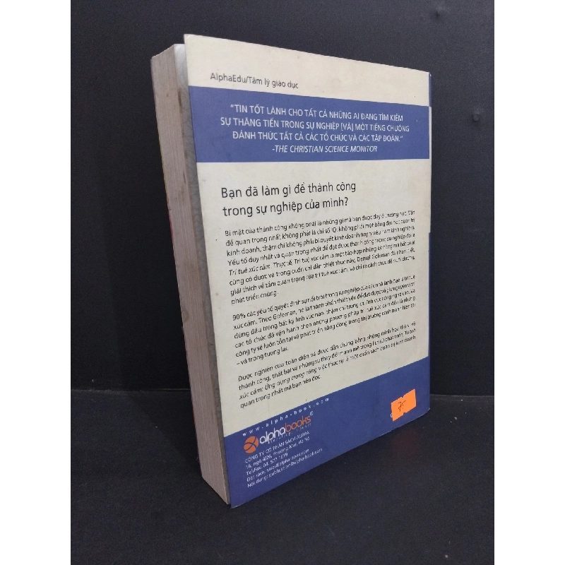 Trí tuệ xúc cảm ứng dụng trong công việc mới 80% ố bẩn, rách gáy 2007 HCM2811 Daniel Goleman KỸ NĂNG 917953