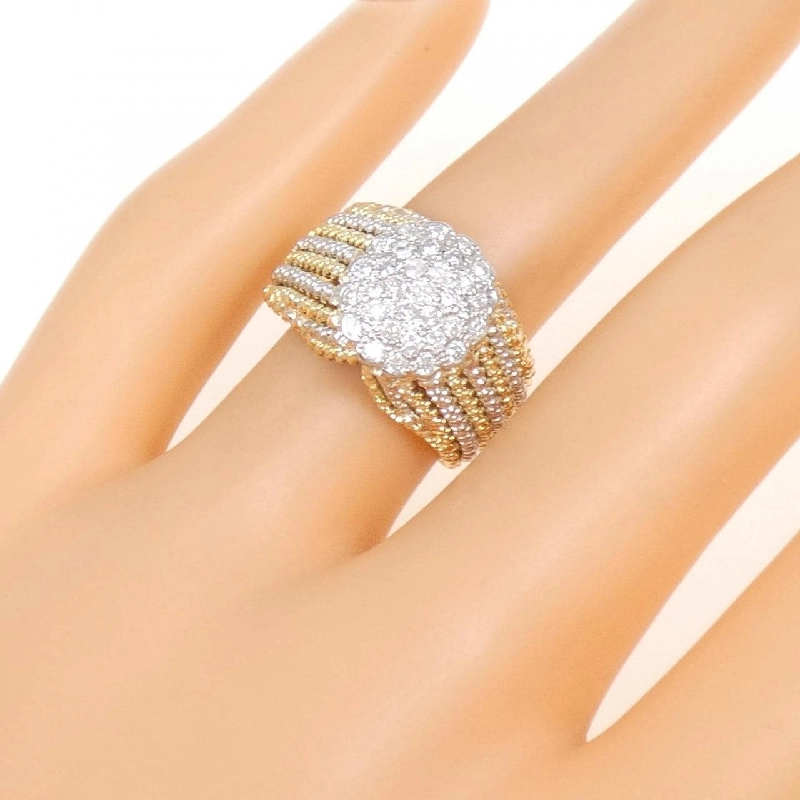 Nhẫn kim cương Pavé K18YG/PT 0.50CT 672737